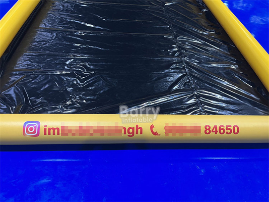 Dễ bảo trì Yellow Inflatable Car Wash Containment Mat Với Logo Printing