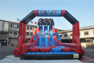 Điên Fun Inflatable 5k Chạy Kết thúc Line, Khóa học chướng ngại vật inflatable khổng lồ cho người lớn