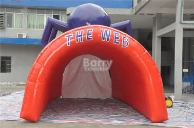 PVC chống thấm nước Đỏ Mát Spider Thiết Kế Bơm Hơi Khổng Lồ Bóng Đá Đường Hầm, Inflatable Tunnel Tent