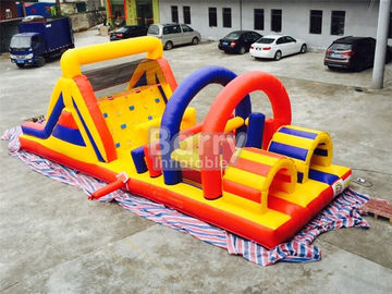 Thách thức tương tác Kids Adult Inflatable Obstacle Course Bounce House Rentals