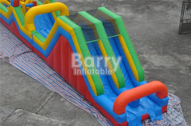 Dài 3 phần Bouncy Castle Obstacle Course thiết bị cho người lớn và trẻ em