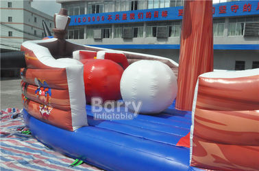 Hấp dẫn thương mại Inflatable Combo Pirate Ship, Lâu đài Bouncy Slide Với Khóa học trở ngại