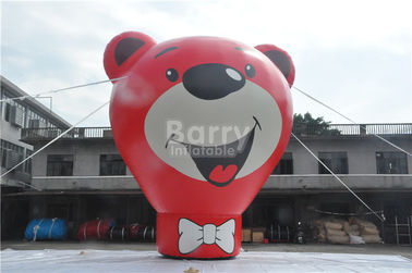 Oxford Red Bear Inflatable mặt đất bóng cho quảng cáo 8.5m chiều cao
