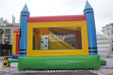 PVC Tarpaulin Inflatable Combo, 5x4x3.6m trẻ em inflatable nhà bounce với slide