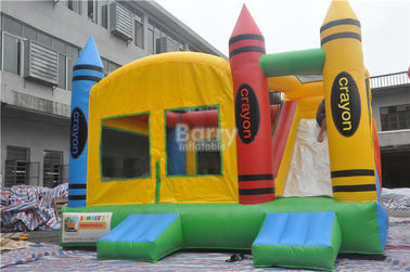 PVC Tarpaulin Inflatable Combo, 5x4x3.6m trẻ em inflatable nhà bounce với slide