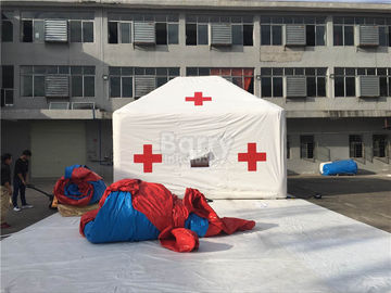 Khuyến mãi trắng chữ thập đỏ lều y tế ngoài trời với logo in ấn