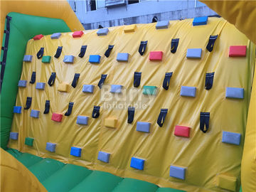 Đầy thách thức các khóa học trở ngại inflatable nhà bounce đỏ, xanh, đen