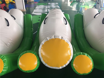 3 * 2 * 1.5 m Màu Xanh Lá Cây Inflatable Seesaw / Thổi Lên Đồ Chơi Cho Hồ Bơi Trong Mùa Hè Nóng
