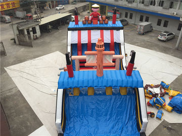 Great Race Pirate Ship Inflatable ngoài trời Obsatcle Course cho người lớn / trẻ em