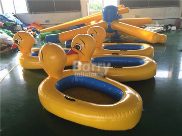 Lớn màu vàng vịt động vật nổi đồ chơi nước inflatable cho hồ bơi với in logo