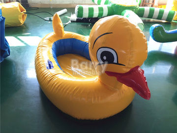 Lớn màu vàng vịt động vật nổi đồ chơi nước inflatable cho hồ bơi với in logo