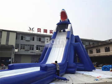 Thương mại khổng lồ Sharp dài Inflatable trượt N trượt cho trẻ em / dành cho người lớn Aqua Park