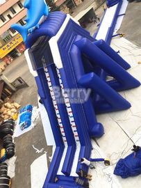 Thương mại khổng lồ Sharp dài Inflatable trượt N trượt cho trẻ em / dành cho người lớn Aqua Park