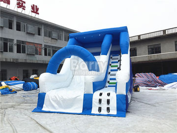 Màu xanh nhỏ trượt Inflatable thương mại cho trẻ em / sân sau trượt nước