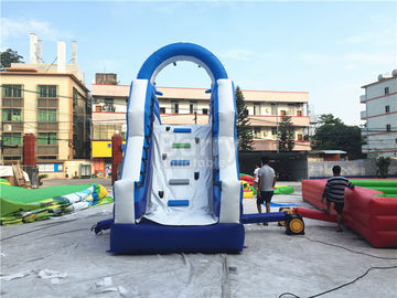 Thương mại khổng lồ Pvc Tarpaulin Inflatable nước Slides Với hồ bơi tùy chỉnh