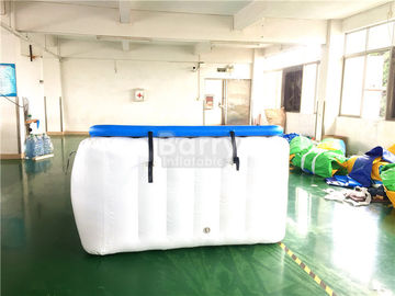 Đôi tường vải màu xanh nổi nước inflatable không khí theo dõi dốc cho slide