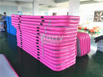 Bền mềm hồng Inflatable Air theo dõi thể dục dụng cụ Mat / nước nổi Mat