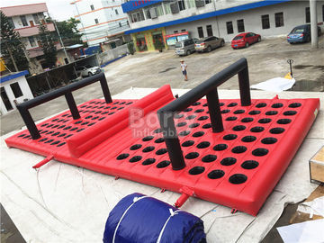 Trò chơi vui nhộn thương mại Trò chơi vui nhộn Red Obstacle Course cho công viên giải trí