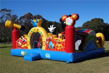 Bền ngoài trời Inflatable Bouncer Mickey Mouse Bounce nhà cho công viên giải trí