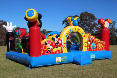 Bền ngoài trời Inflatable Bouncer Mickey Mouse Bounce nhà cho công viên giải trí