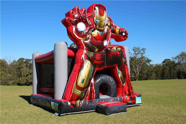 Không thấm nước 0.55 mét PVC Inflatable Iron Man Nhảy Lâu Đài 5x4x5 m Tùy Chỉnh