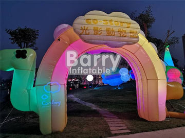 Lối vào Sản phẩm quảng cáo bơm hơi đầy màu sắc, Quảng cáo LED Thổi lên Arch cho thương mại
