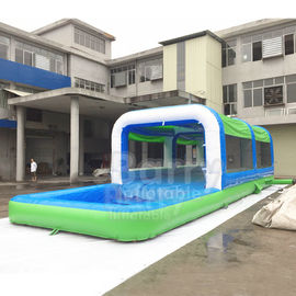 Dễ dàng thiết lập slide nước bơm hơi Màn hình lụa PVC In / Thổi lên Trượt N Slide