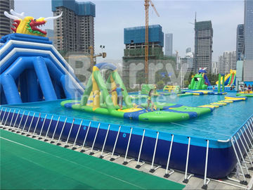 Bể bơi khung kim loại PVC ngoài trời bền 0,9mm cho công viên nước