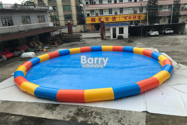 Nhà máy Trung Quốc Circle 15m Đường kính bể bơi bơm hơi cho trò chơi bóng nước với PVC 0,6mm