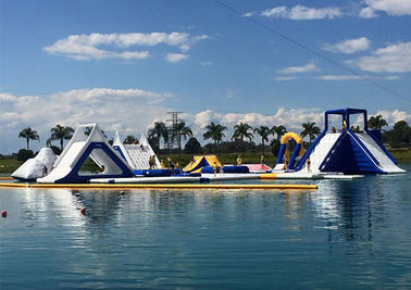 Tùy chỉnh Giant Green Isle Công viên nước Inflatable, Inflatable Fun Park Đối với đảo