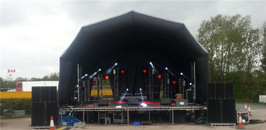 Thương mại sân khấu bơm hơi trắng và đen Half Dome cho buổi hòa nhạc hoặc sự kiện