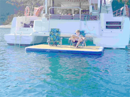 Drop Stitch Floating Floating Water Lounge Raft Float Float Island Dock