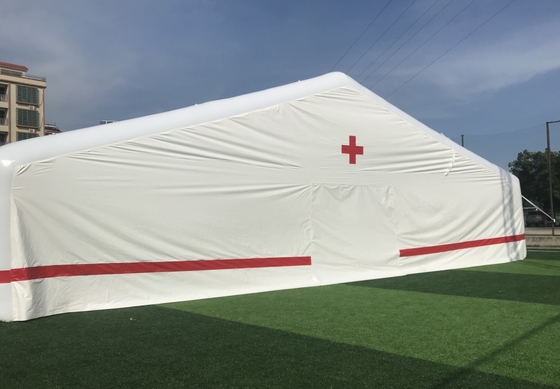 Lều cấp cứu bơm hơi lớn kín gió Bệnh viện Chữ thập đỏ sử dụng