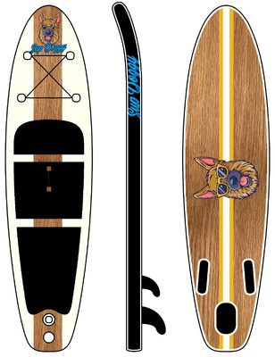 Phong cách gỗ phổ biến Tấm lướt ván mềm hàng đầu Tấm ván chèo bơm hơi 315 * 83 * 15cm
