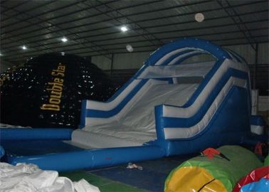 0.55mm PVC xanh nhỏ trẻ em trượt Inflatable thương mại với hồ bơi EN14960
