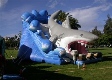 Khổng lồ 8M chiều dài ngoài trời thương mại Inflatable Shark Slide cho người chơi