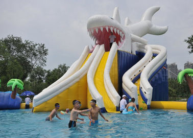 Cá mập khổng lồ thương mại Blow Up Kid Pool Với Fun Đồ chơi hồ bơi bơm hơi