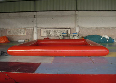 Hình chữ nhật màu đỏ thổi lên hồ bơi với chống cháy PVC Tarpaulin 0.9mm