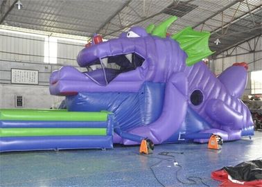 Kích thước tùy chỉnh Trượt Inflatable thương mại, 18ft Khủng long Inflatable Slide For Kids