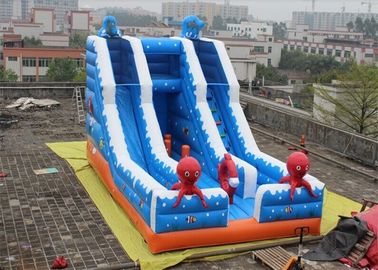 Đôi Slide Way Trượt Inflatable thương mại, Giant Inflatable Mega Slide Đối với người lớn