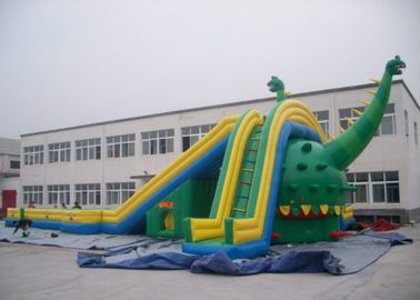 30M Khổng Lồ Khủng Long Dài Trượt Inflatable / Trẻ Em Lớn Thổi Lên Trượt