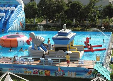 Khung lớn ngoài trời Inflatable Công viên nước Với hồ bơi, Inflatable Sân sau Công viên nước