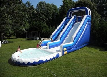 Đôi Lane Inflatable trượt nước, vật liệu bền Inflatable trượt nước để chơi