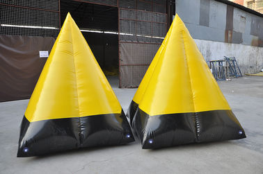 Vàng Inflatable Thể Thao Trò Chơi Paintball Bunker, Bạt PVC Inflatable Airsoft Bunker