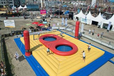 Trò chơi thể thao ngoài trời Inflatable, Sân bóng chuyền Inflatable với tấm bạt lò xo