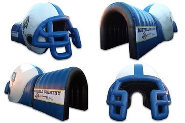 Đầy màu sắc PVC Inflatable mũ bảo hiểm đường hầm / Inflatable bóng đá mũ bảo hiểm đường hầm
