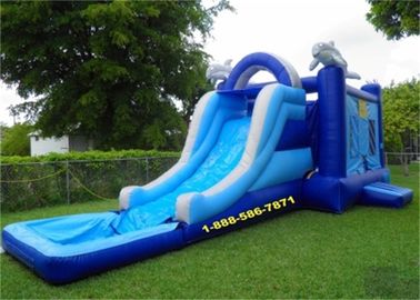 Sân sau mini Inflatable Slides nước / Công Viên Giải Trí Trượt Nước Và Bouncer