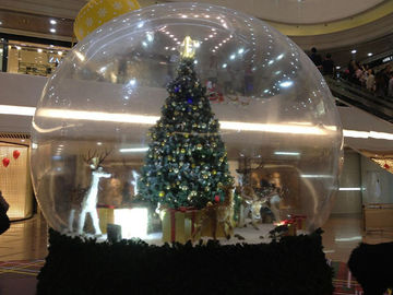 Giant Clear PVC Inflatable Quảng cáo Sản phẩm Snow Ball cho Giáng sinh
