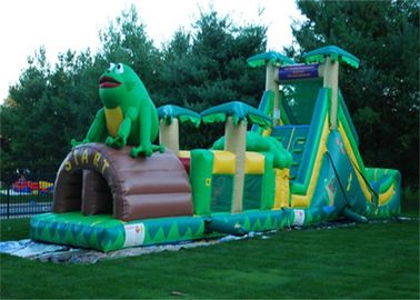 Thú vị Frog Inflatable Obstacle Course, Sân chơi ngoài trời Obstacle Course For Kids