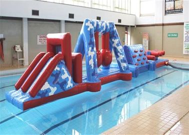 Trẻ em vui thể thao Khóa học trở ngại nước inflatable với an toàn bạt PVC